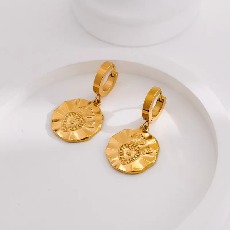 1 Pair Basic Modern Style Classic Style Carrot Plating 316 Stainless Steel 18K Gold Plated Drop Earrings