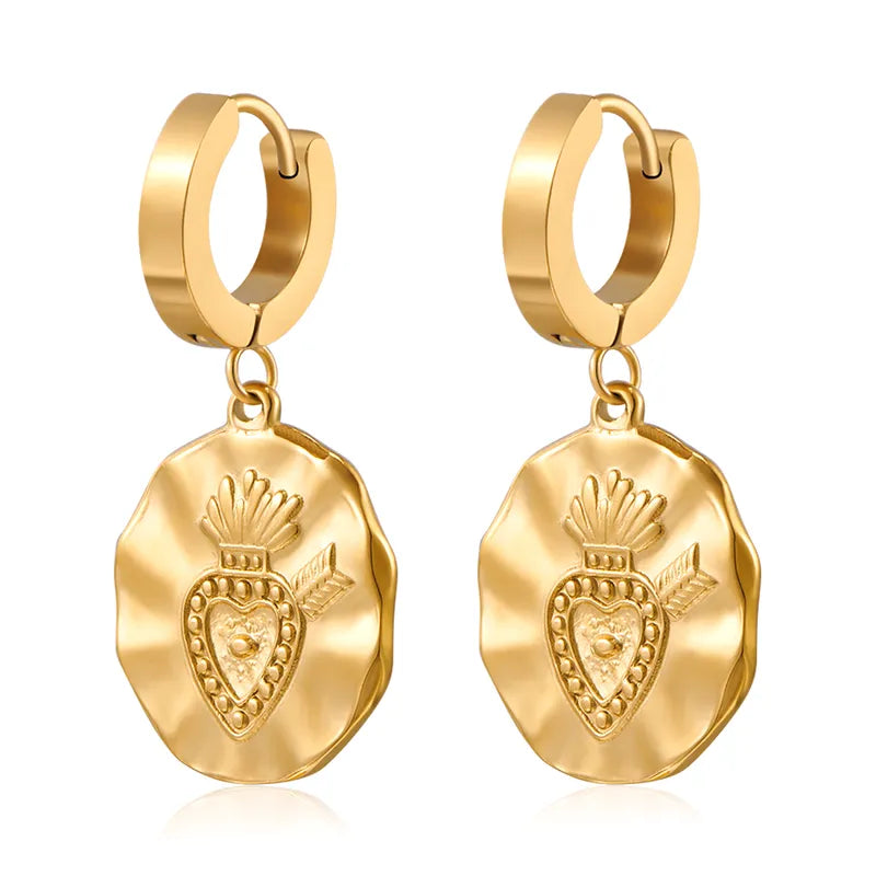 1 Pair Basic Modern Style Classic Style Carrot Plating 316 Stainless Steel 18K Gold Plated Drop Earrings