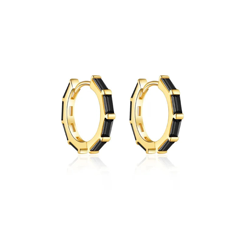 1 Pair Basic Modern Style Classic Style Geometric Circle Inlay Copper Zircon Hoop Earrings