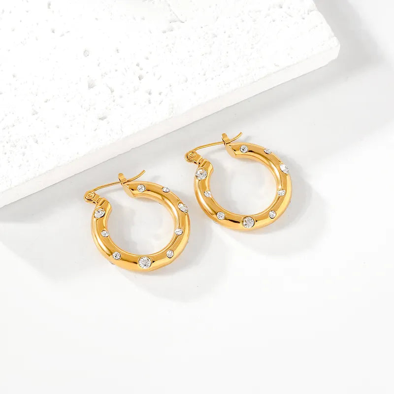 1 Pair Casual Elegant Commute Geometric 316 Stainless Steel 18K Gold Plated Earrings