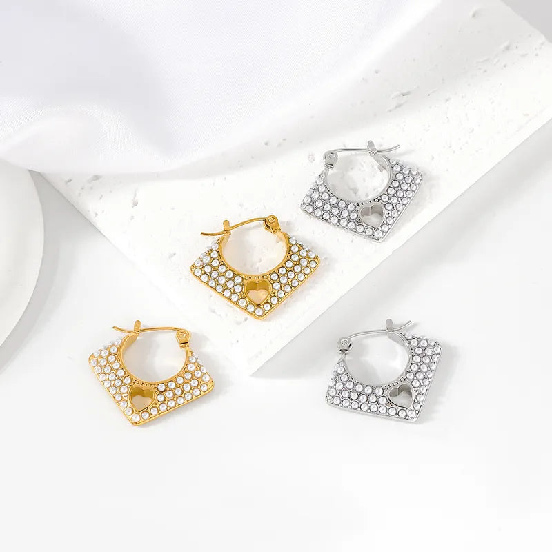 1 Pair Casual Elegant Commute Geometric 316 Stainless Steel 18K Gold Plated Earrings