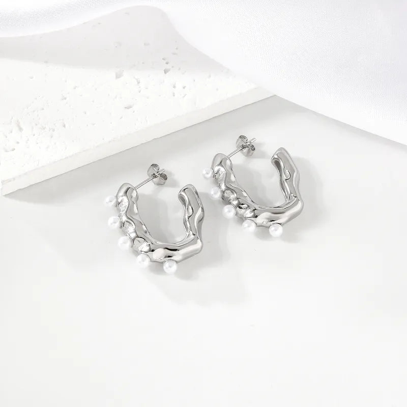 1 Pair Casual Elegant Commute Geometric 316 Stainless Steel Ear Studs