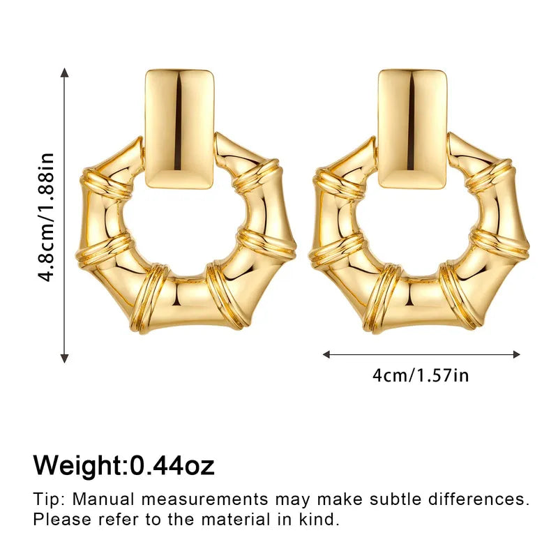 1 Pair Casual Elegant Geometric Brass 14K Gold Plated Drop Earrings