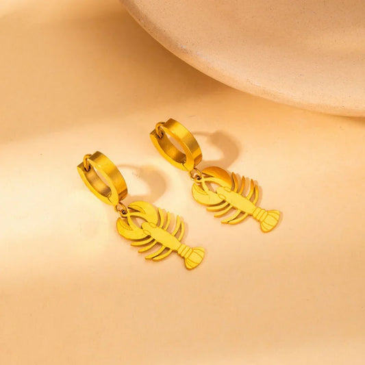 1 Pair Casual Elegant Simple Style Butterfly Lobster Plating 304 Stainless Steel Earrings