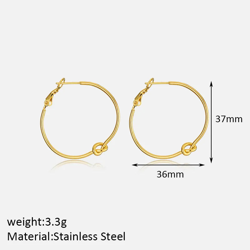 1 Pair Casual Elegant Simple Style Geometric 304 Stainless Steel 18K Gold Plated Earrings