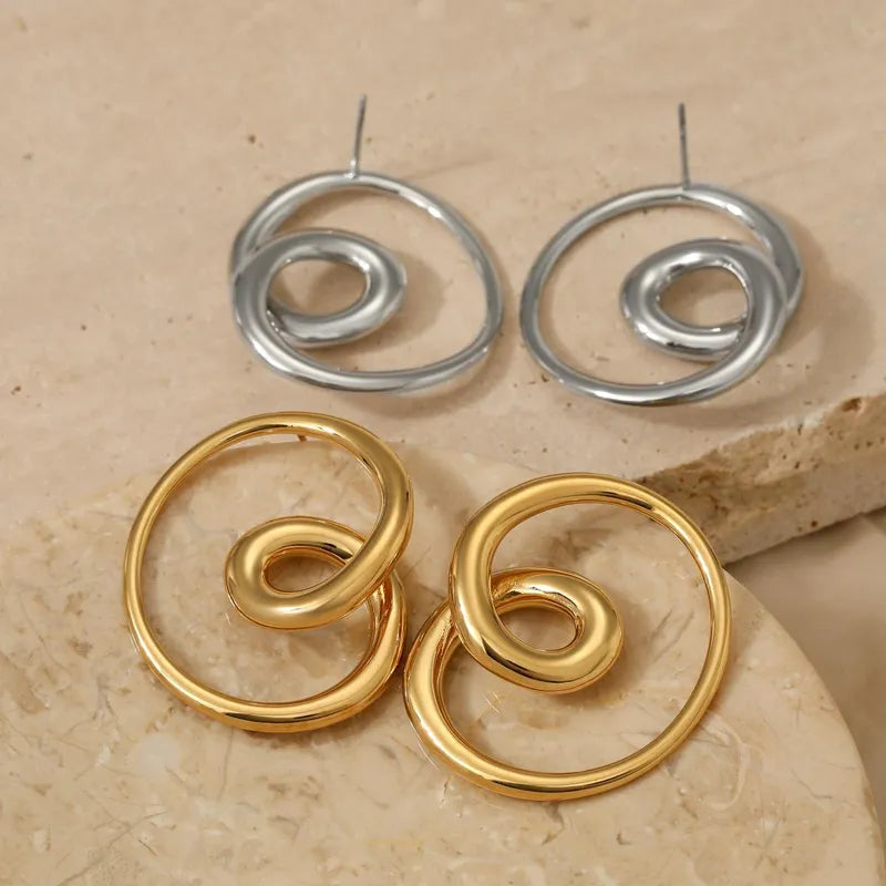 1 Pair Casual Irregular Plating 316 Stainless Steel 16K Gold Plated White Gold Plated Gold Plated Ear Studs