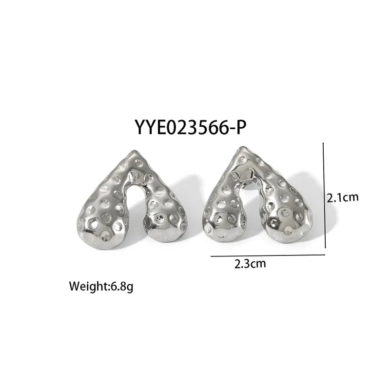 1 Pair Casual Retro Romantic Heart Shape 304 Stainless Steel 18K Gold Plated Ear Studs