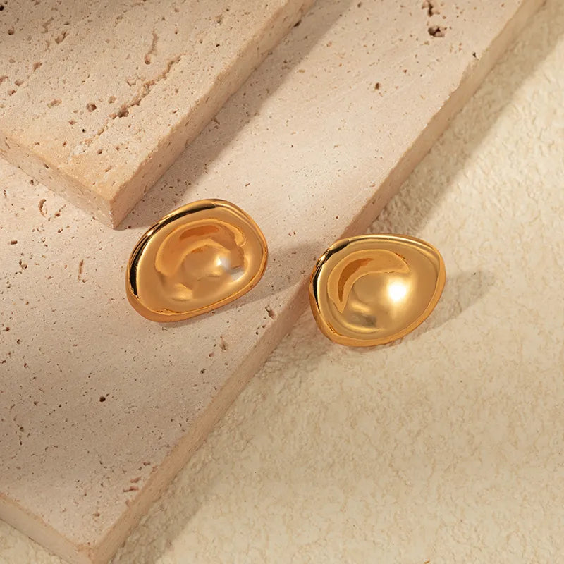 1 Pair Casual Simple Style Geometric Plating 304 Stainless Steel Gold Plated Ear Studs