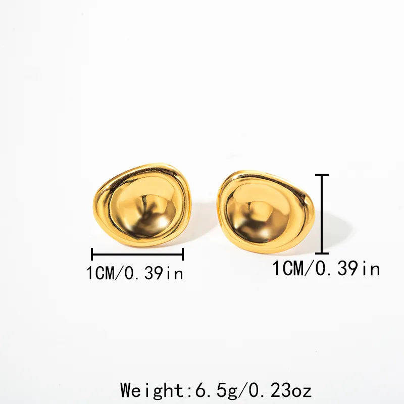 1 Pair Casual Simple Style Geometric Plating 304 Stainless Steel Gold Plated Ear Studs