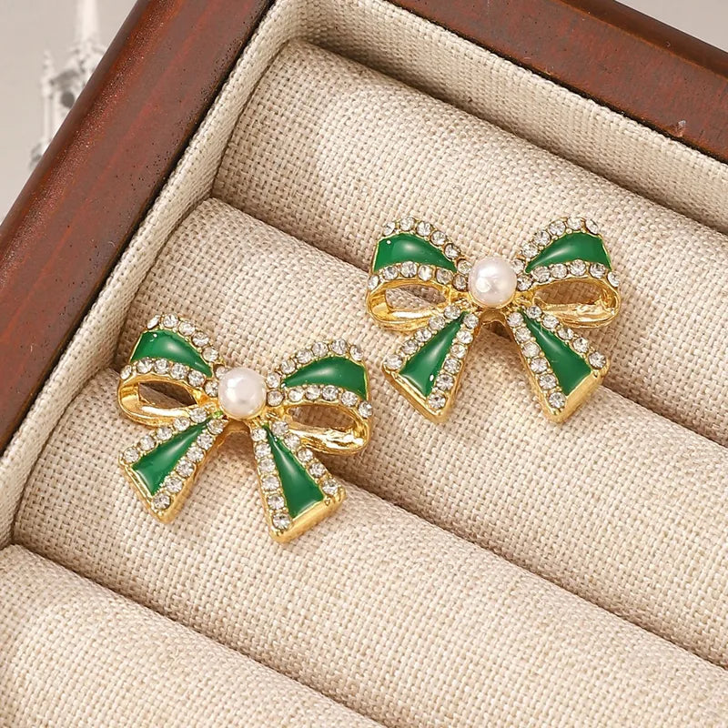 1 Pair Casual Sweet Simple Style Bow Knot Alloy Ear Studs