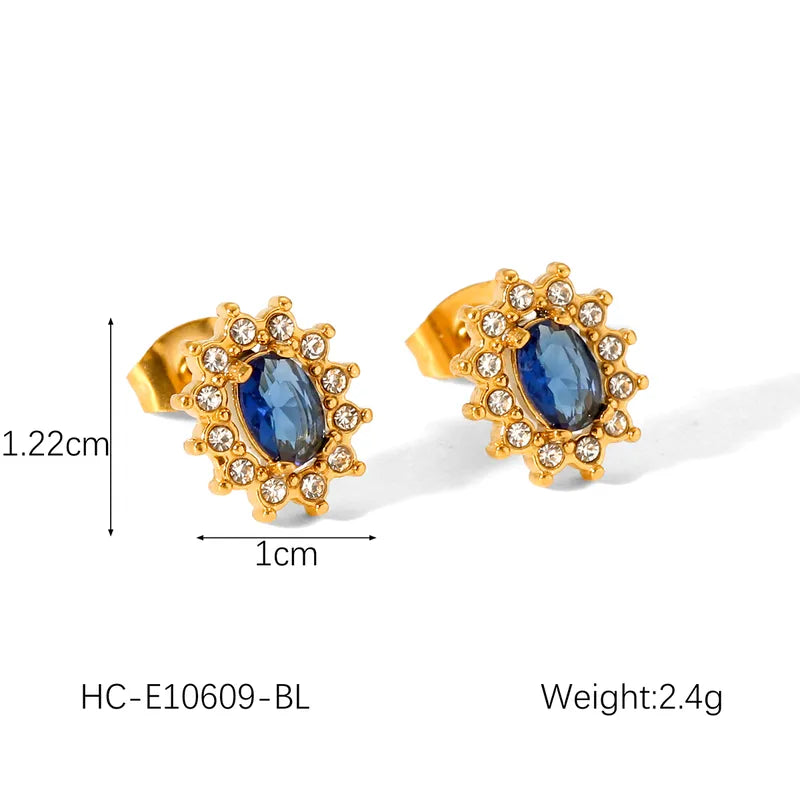 1 Pair Chinoiserie Classic Style IG Style Flower 304 Stainless Steel Titanium Steel 18K Gold Plated Ear Studs