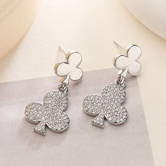 1 Pair Cute Heart Shape Copper Drop Earrings