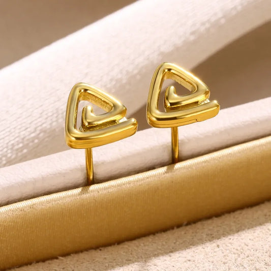 1 Pair Cute Simple Style Carrot Foot Airplane Hollow Out 304 Stainless Steel 18K Gold Plated Ear Studs