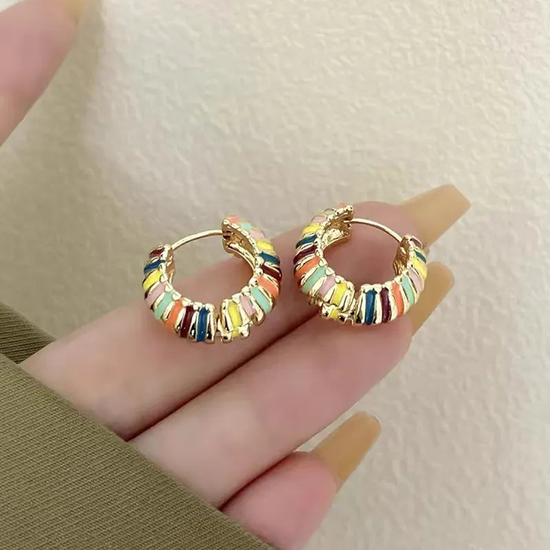 1 Pair Cute Vintage Style Round Plating Copper 18K Gold Plated Ear Studs