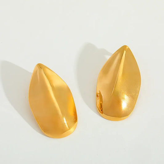 1 Pair Elegant Basic Simple Style Square Oval 304 Stainless Steel 18K Gold Plated Ear Studs