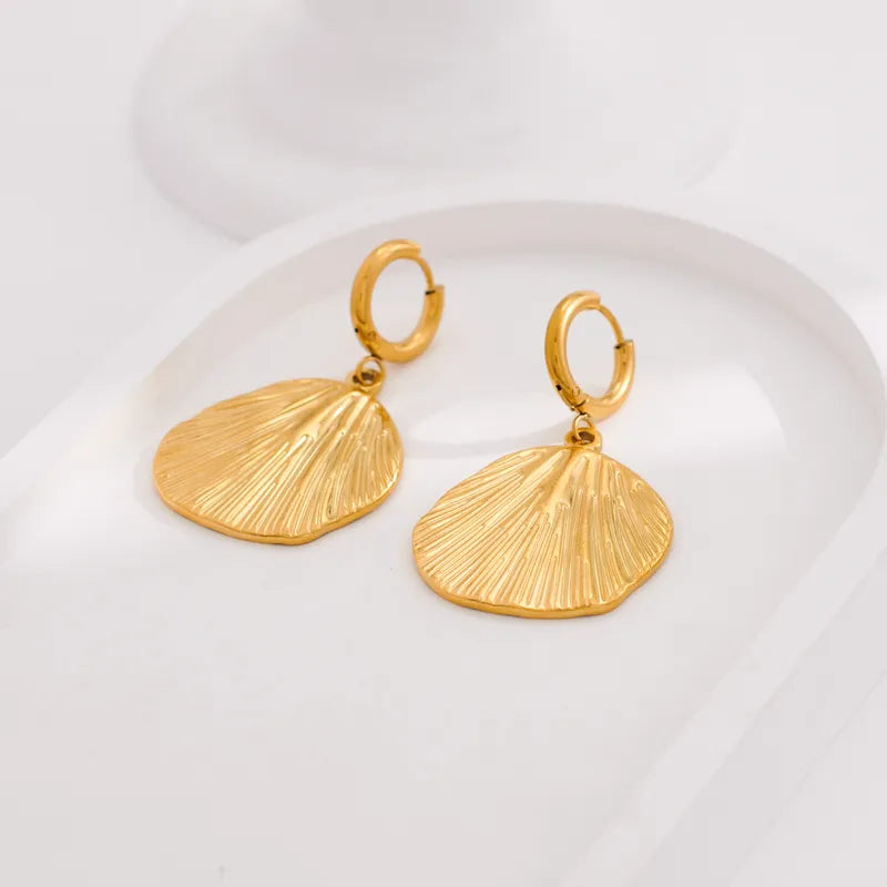 1 Pair Elegant Lady Classic Style Irregular Plating 316 Stainless Steel Drop Earrings