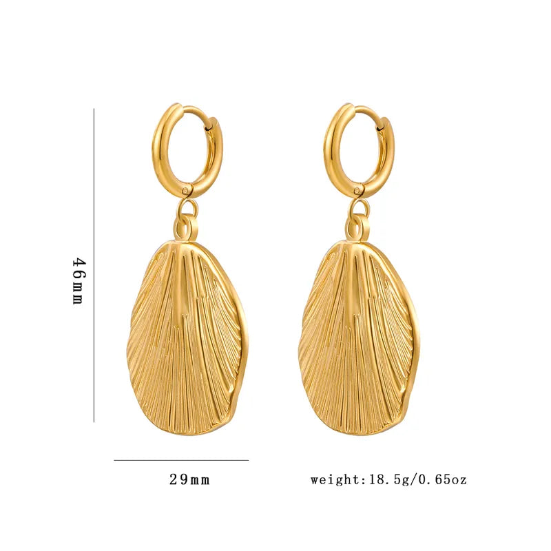 1 Pair Elegant Lady Classic Style Irregular Plating 316 Stainless Steel Drop Earrings