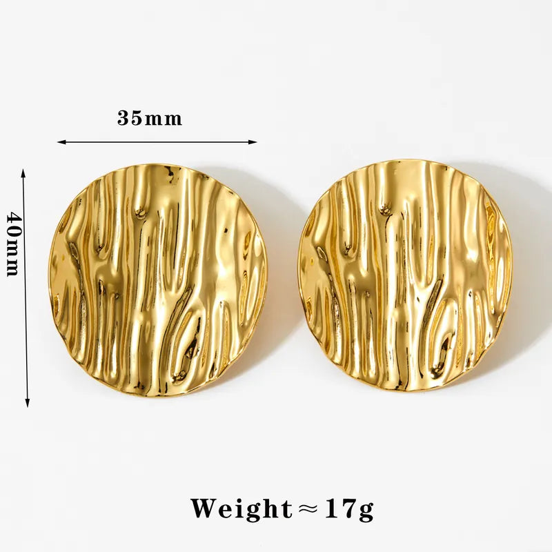 1 Pair Elegant Lady Modern Style Irregular Solid Color 304 Stainless Steel 14K Gold Plated Drop Earrings