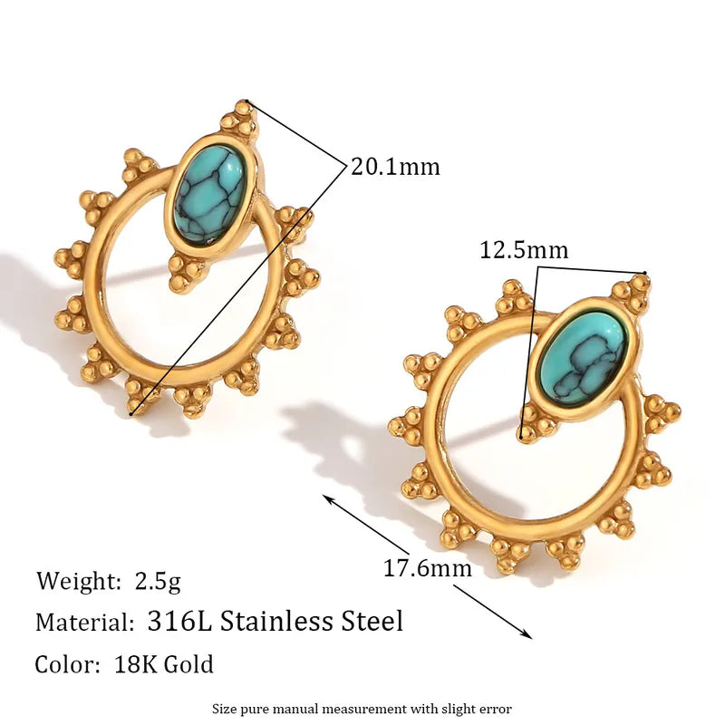 1 Pair Elegant Modern Style Geometric Plating 316L Stainless Steel Drop Earrings Earrings Ear Studs