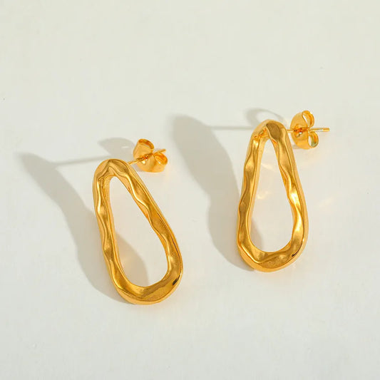 1 Pair Elegant Simple Style Irregular Geometric 304 Stainless Steel 18K Gold Plated Ear Studs