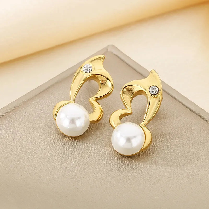 1 Pair Elegant Vintage Style Geometric 304 Stainless Steel 18K Gold Plated Drop Earrings