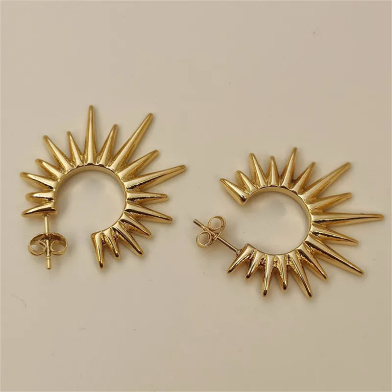 1 Pair Exaggerated Simple Style C Shape 304 Stainless Steel 18K Gold Plated Ear Studs