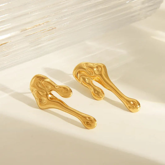 1 Pair French Style Simple Style Geometric 304 Stainless Steel 18K Gold Plated Ear Studs