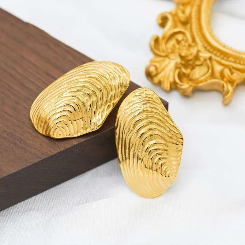 1 Pair French Style Simple Style Solid Color 304 Stainless Steel 18K Gold Plated Ear Studs