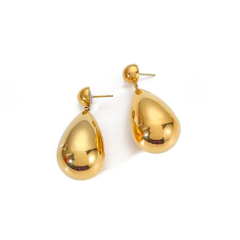 1 Pair IG Style Classic Style Geometric Polishing 304 Stainless Steel 18K Gold Plated Drop Earrings