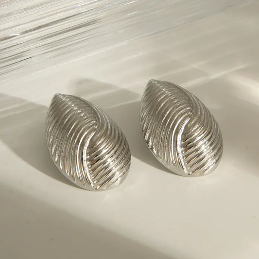 1 Pair IG Style French Style Stripe 304 Stainless Steel 18K Gold Plated Ear Studs