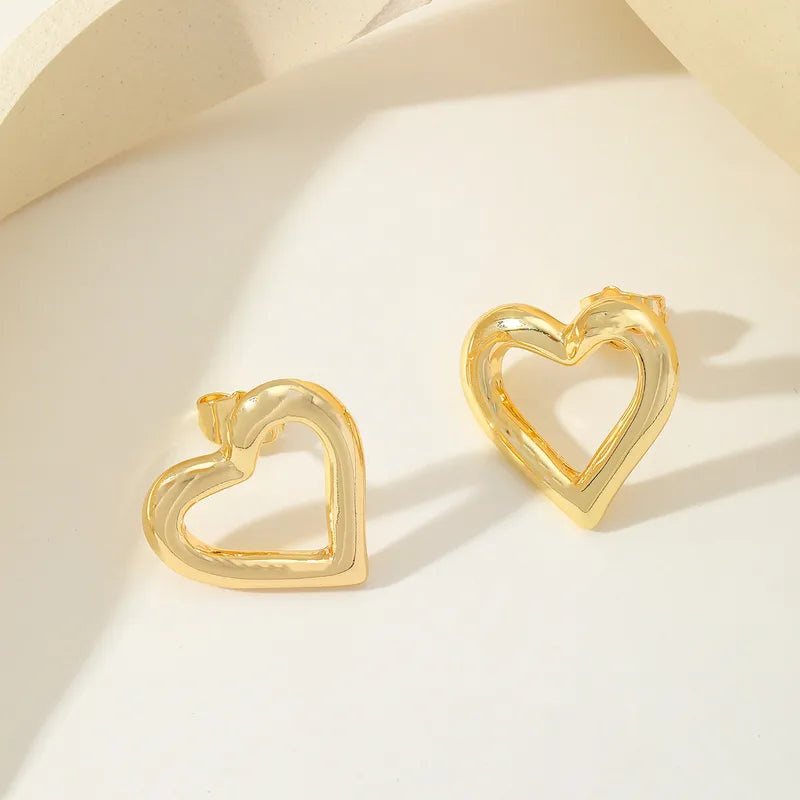 1 Pair IG Style Romantic Geometric Copper Imitation Gold Ear Studs