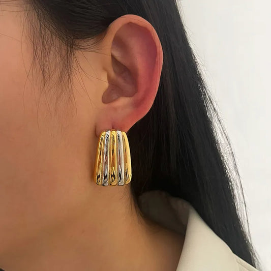 1 Pair IG Style Simple Style Classic Style Geometric Plating Copper 18K Gold Plated Drop Earrings