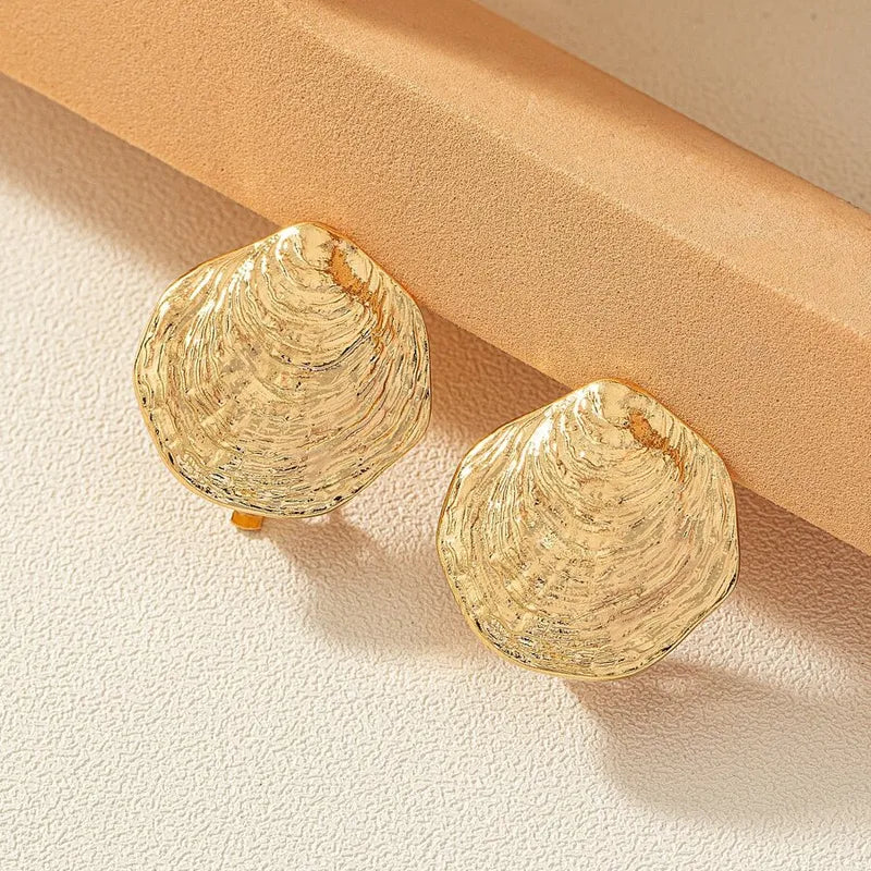 1 Pair Lady Classic Style Shell Copper Ear Cuffs