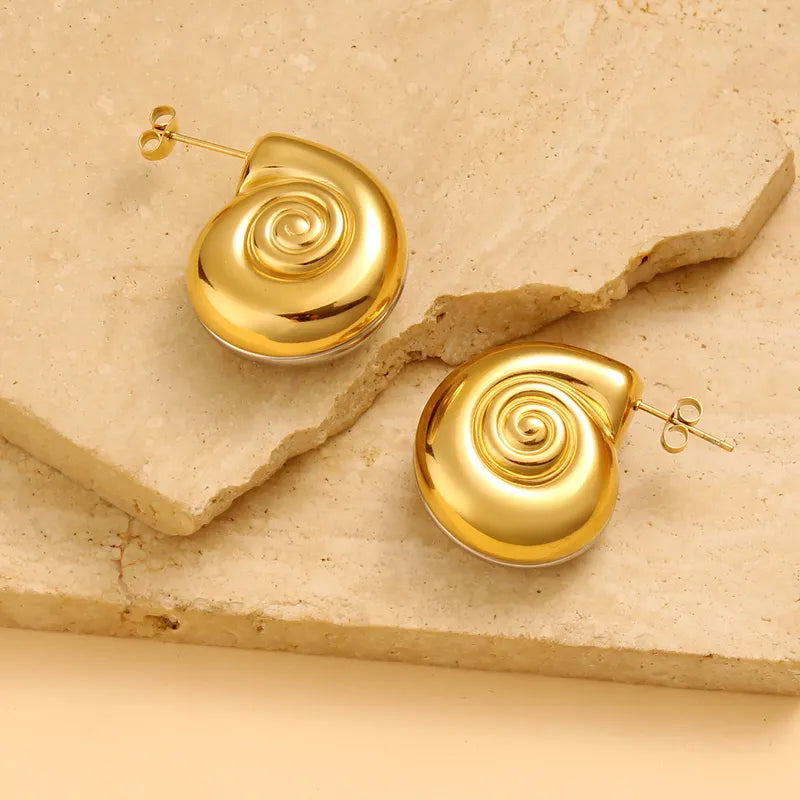 1 Pair Marine Style Simple Style -1 Plating 304 Stainless Steel Ear Studs