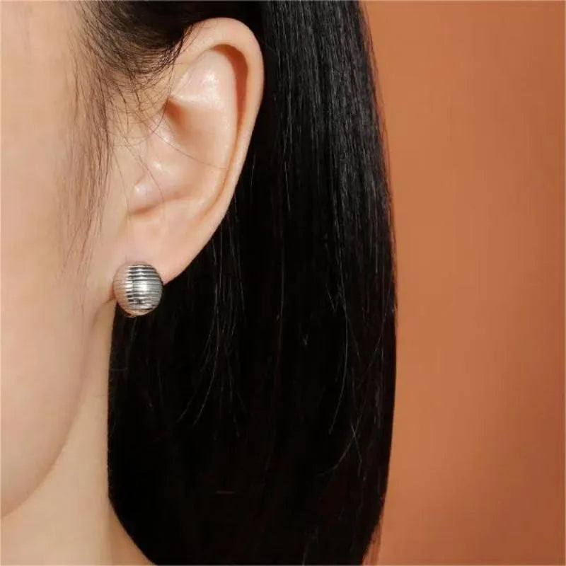 1 Pair Modern Style Simple Style Circle Polishing Plating 304 Stainless Steel 18K Gold Plated Earrings