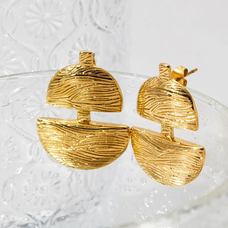 1 Pair Modern Style Solid Color 304 Stainless Steel 14K Gold Plated White Gold Plated Gold Plated Drop Earrings