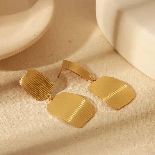 1 Pair Retro Simple Style Solid Color Inlay 304 Stainless Steel Acrylic 18K Gold Plated Ear Studs