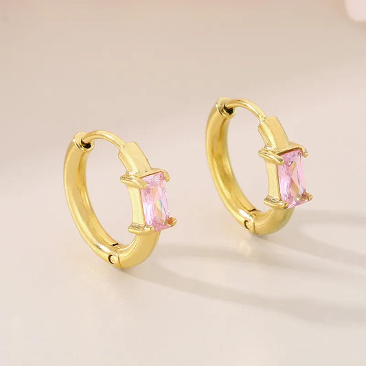 1 Pair Simple Style Classic Style Commute Geometric 304 Stainless Steel 18K Gold Plated Earrings