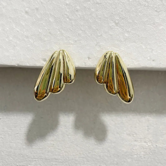 1 Pair Simple Style Classic Style Commute Solid Color Copper Brass White Gold Plated Gold Plated Ear Studs