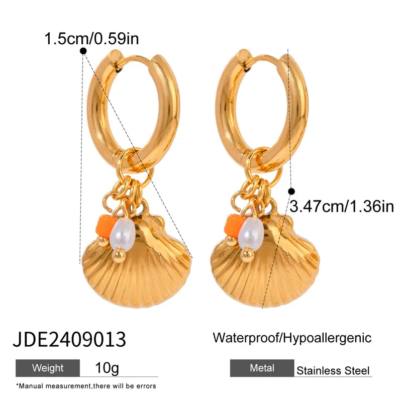 1 Pair Simple Style Classic Style Geometric 304 Stainless Steel Drop Earrings