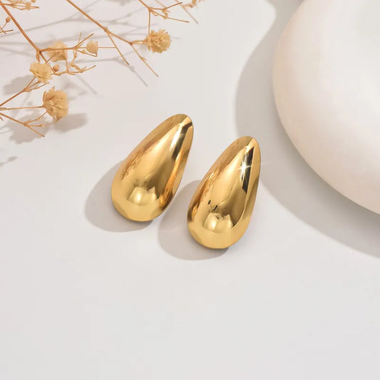 1 Pair Simple Style Classic Style Geometric 304 Stainless Steel Imitation Gold Ear Studs