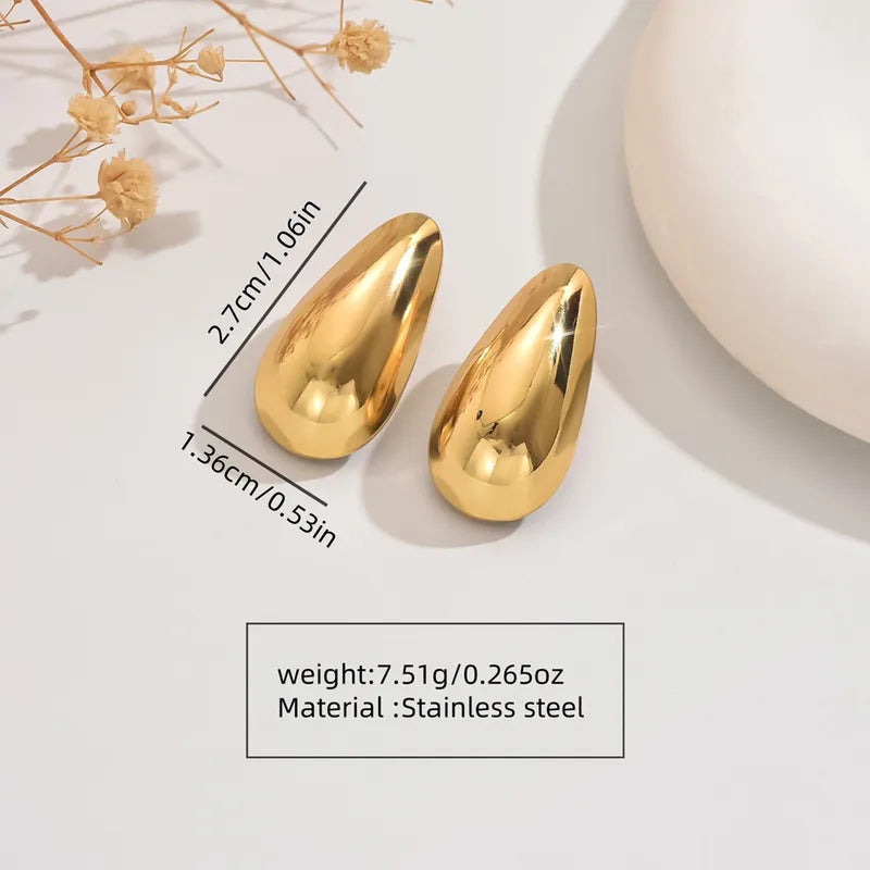 1 Pair Simple Style Classic Style Geometric 304 Stainless Steel Imitation Gold Ear Studs