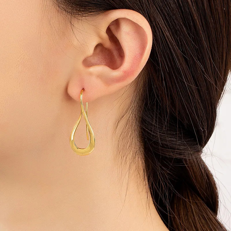 1 Pair Simple Style Classic Style Geometric Copper Drop Earrings