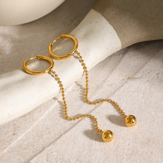 1 Pair Simple Style Classic Style Solid Color Plating 304 Stainless Steel 18K Gold Plated Ear Cuffs