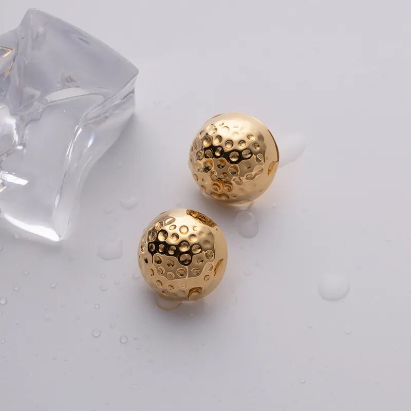 1 Pair Simple Style Classic Style Solid Color Plating 304 Stainless Steel 18K Gold Plated Ear Studs