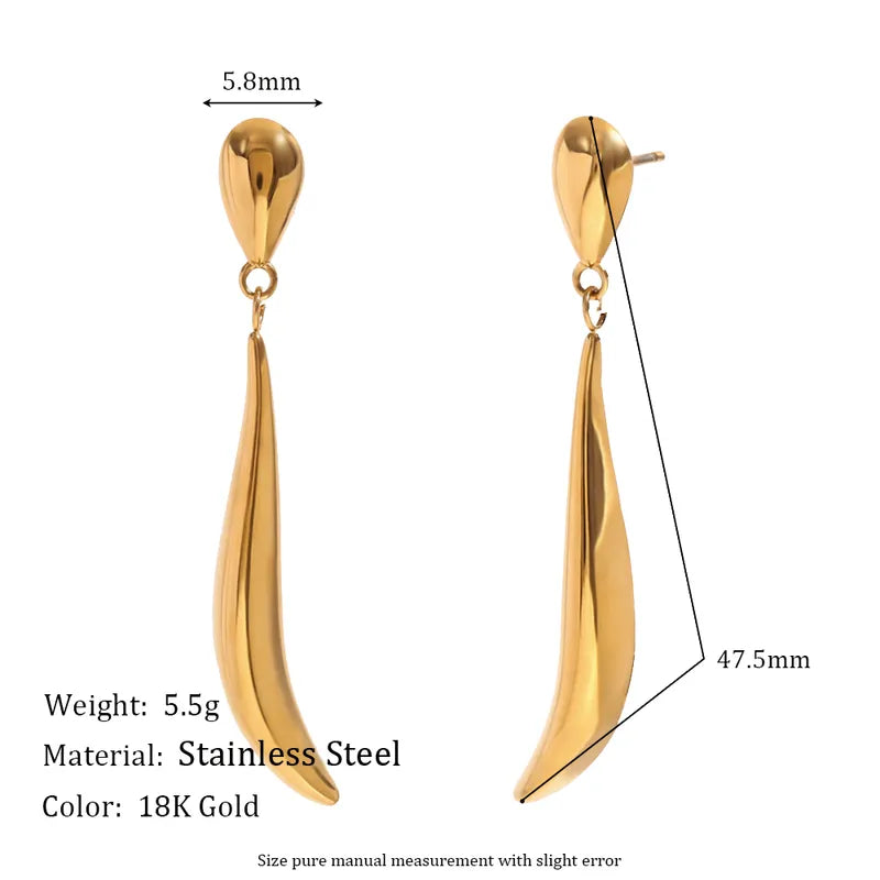 1 Pair Simple Style Classic Style Solid Color Plating 304 Stainless Steel 18K Gold Plated Ear Studs