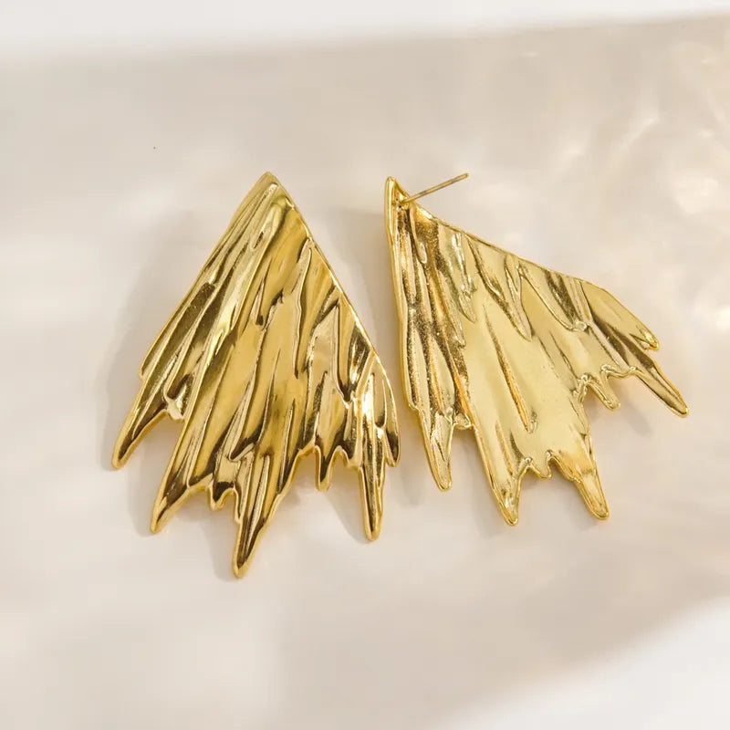 1 Pair Simple Style Classic Style Wings Plating 304 Stainless Steel 14K Gold Plated Ear Studs