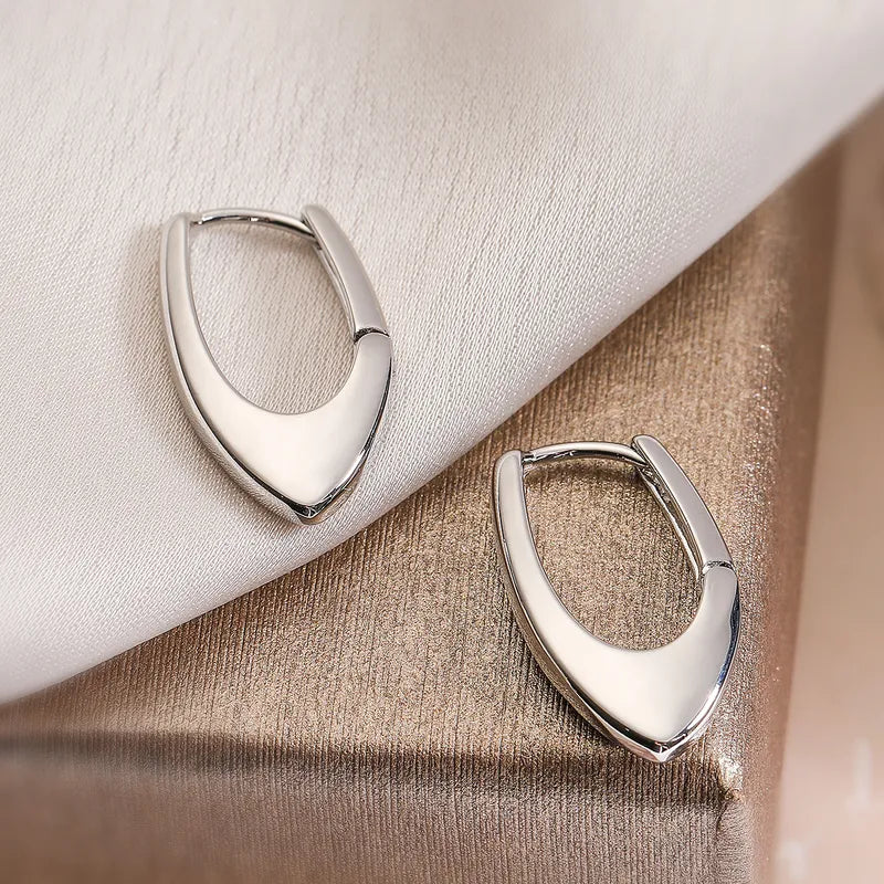 1 Pair Simple Style Commute Geometric Plating Copper Earrings