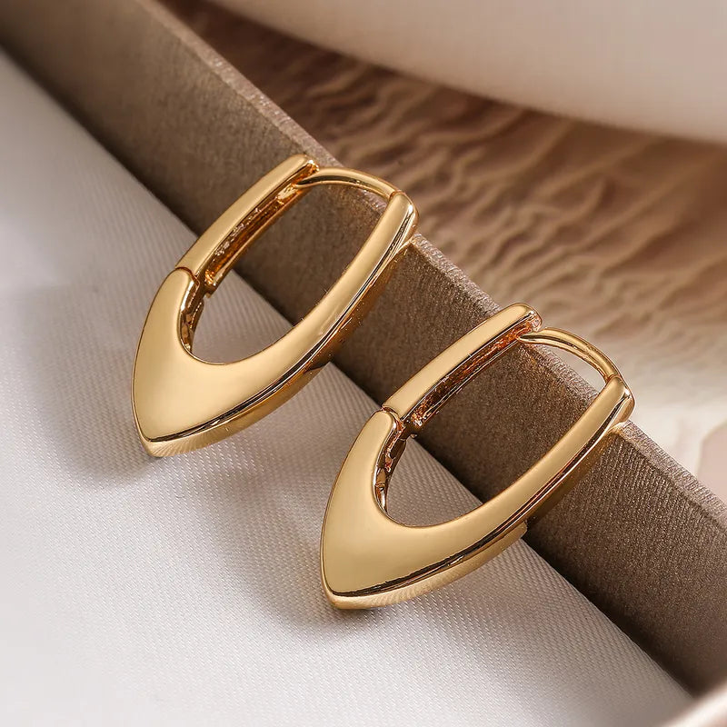 1 Pair Simple Style Commute Geometric Plating Copper Earrings