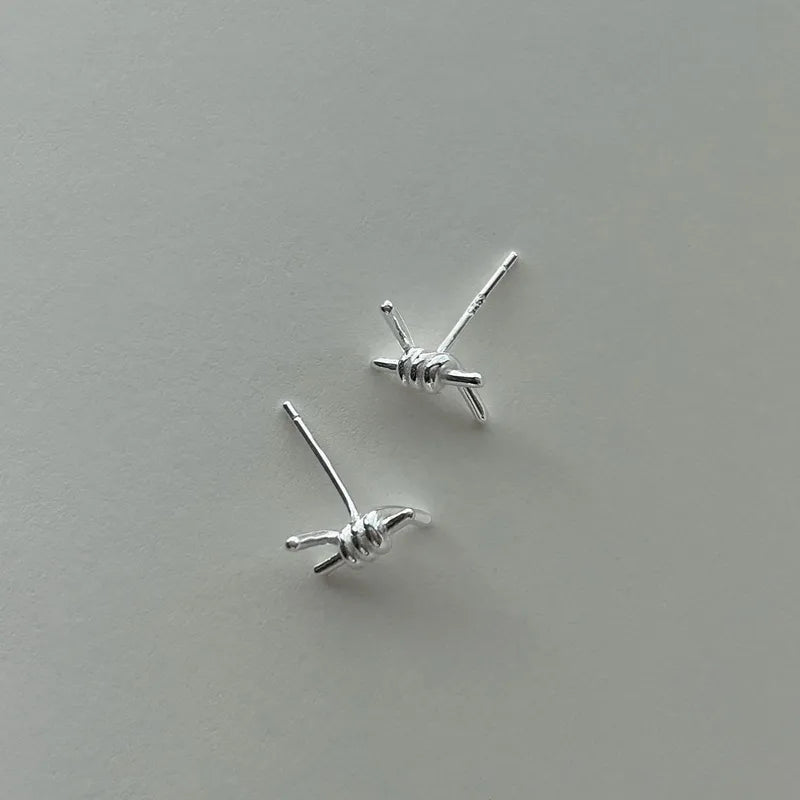 1 Pair Simple Style Commute Geometric Plating Sterling Silver Ear Studs